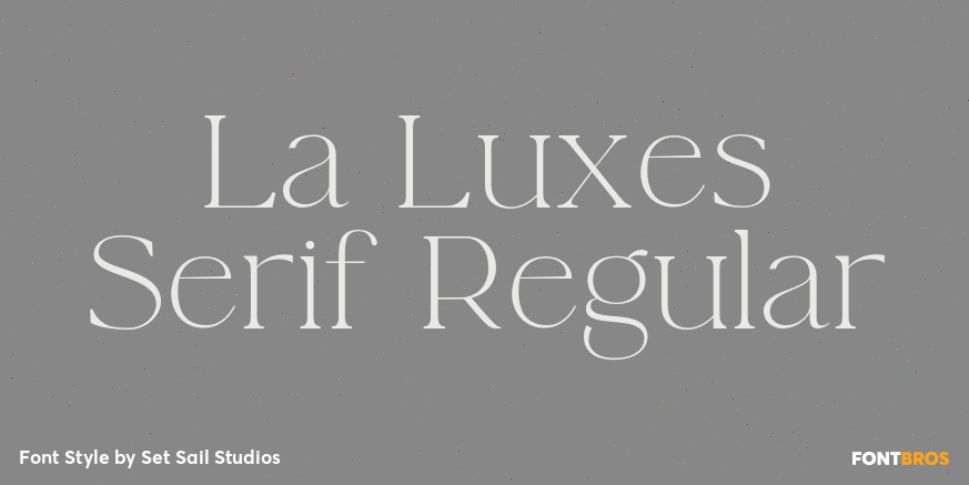 La Luxes Serif Regular Poster