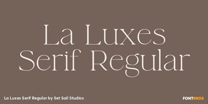 La Luxes Serif Regular Poster