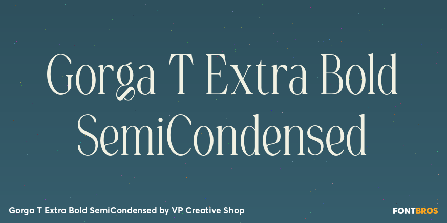 Gorga T Extra Bold SemiCondensed Font Poster #1