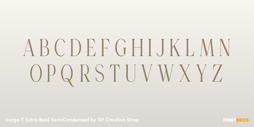 Gorga T Extra Bold SemiCondensed Font Poster #2