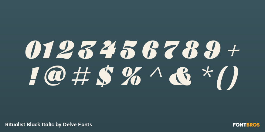 Ritualist Black Italic Font Poster #4