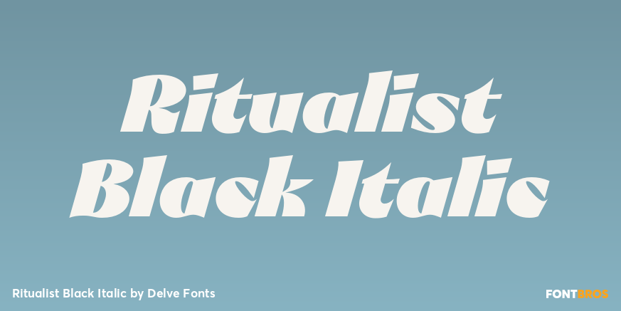 Ritualist Black Italic Font Poster #1