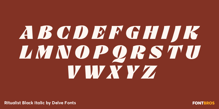 Ritualist Black Italic Font Poster #2
