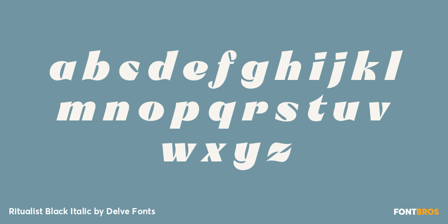 Ritualist Black Italic Font Poster #3