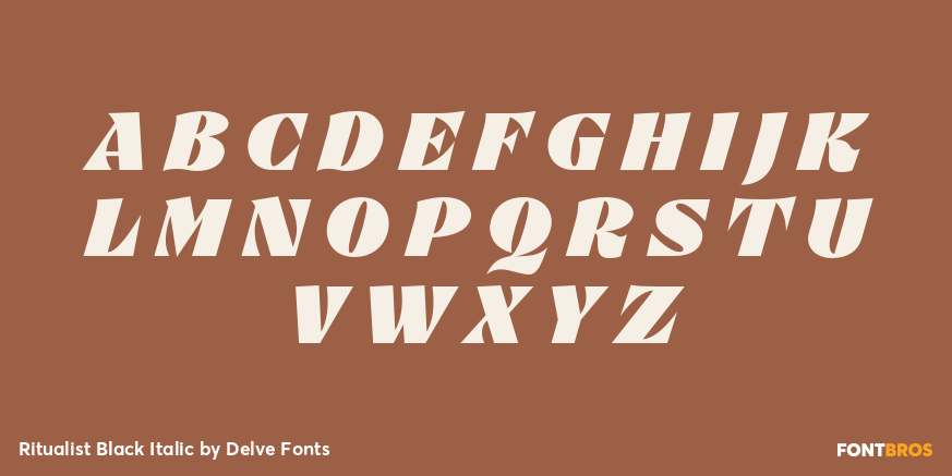 Ritualist Black Italic Font Poster #2