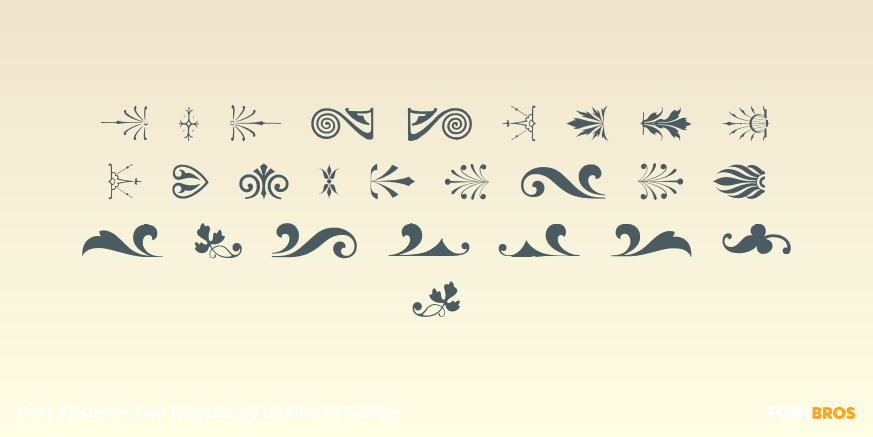 Easy Fleurons Two Regular Font Poster #3
