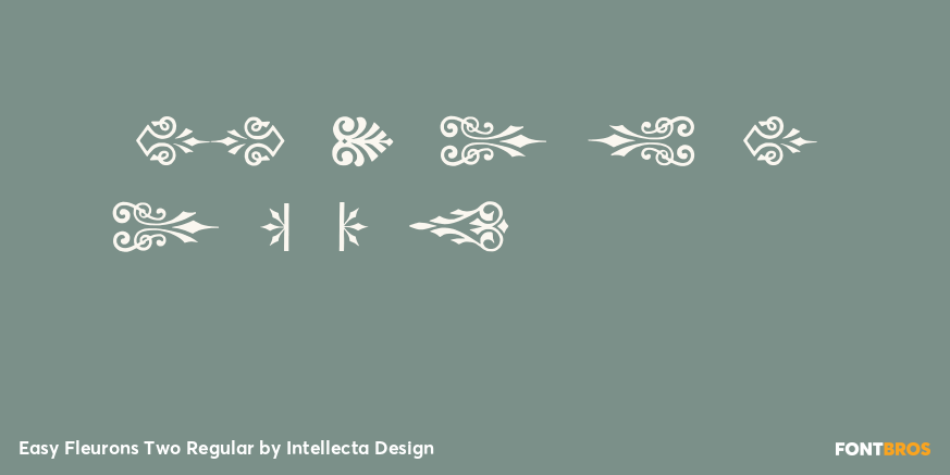 Easy Fleurons Two Regular Font Poster #4