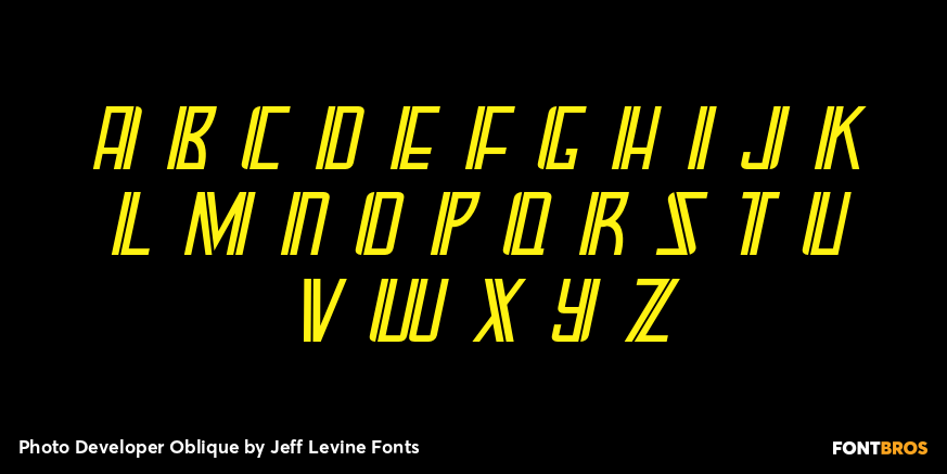 Photo Developer Oblique Font Poster #2