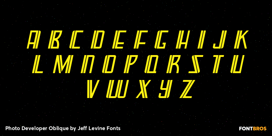 Photo Developer Oblique Font Poster #3