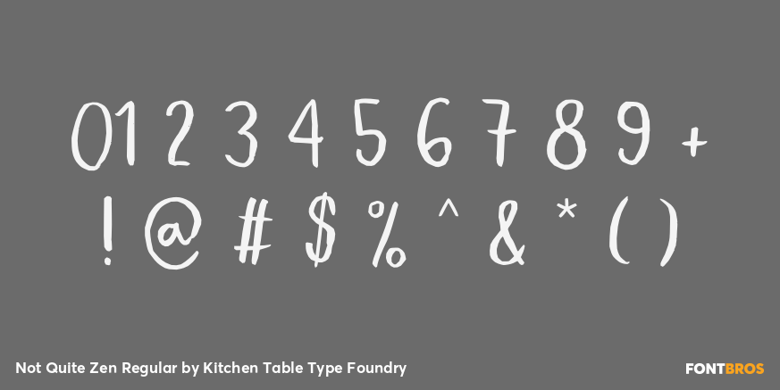 Not Quite Zen Regular Font Poster #4