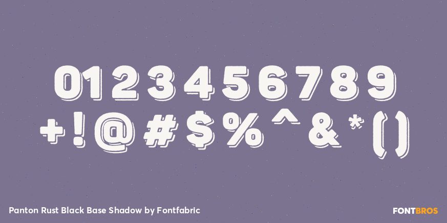 Panton Rust Black Base Shadow Font Poster #4