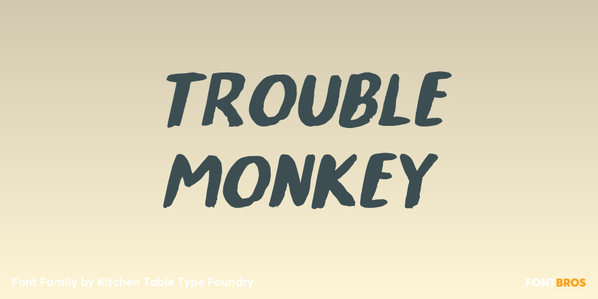 Trouble Monkey Font Poster