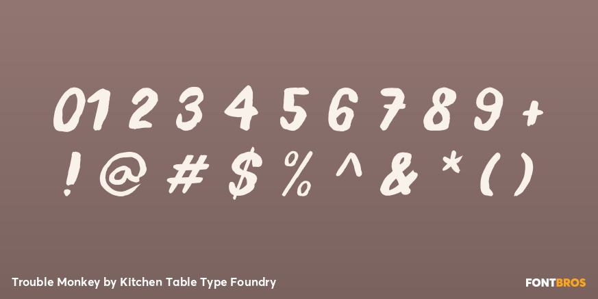 Trouble Monkey Font Poster #1