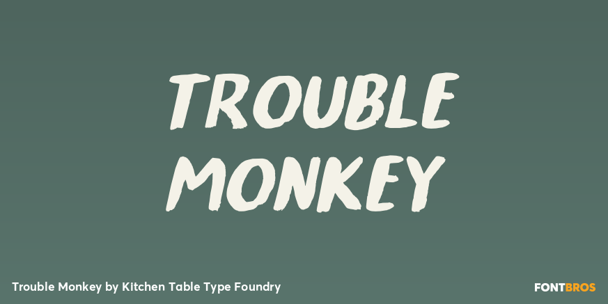 Trouble Monkey Font Poster #1