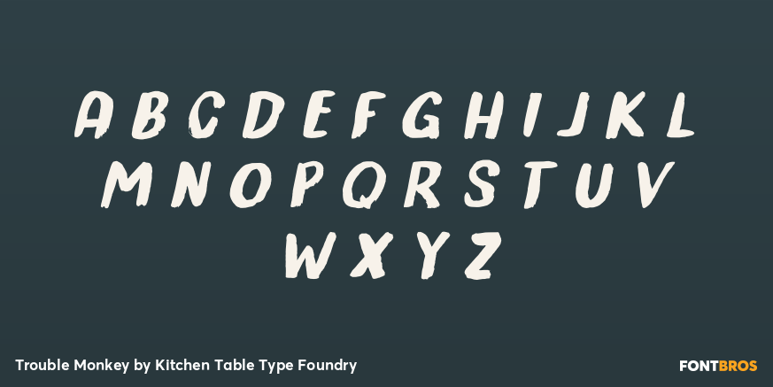 Trouble Monkey Font Poster #3