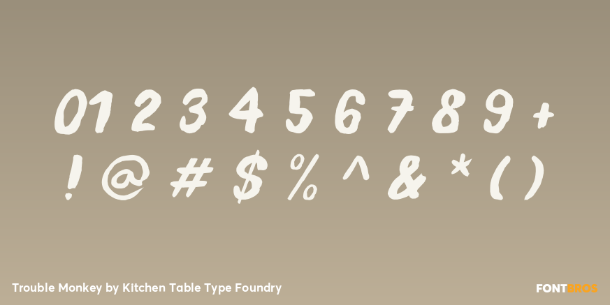 Trouble Monkey Font Poster #4