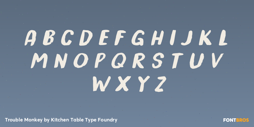 Trouble Monkey Font Poster #1