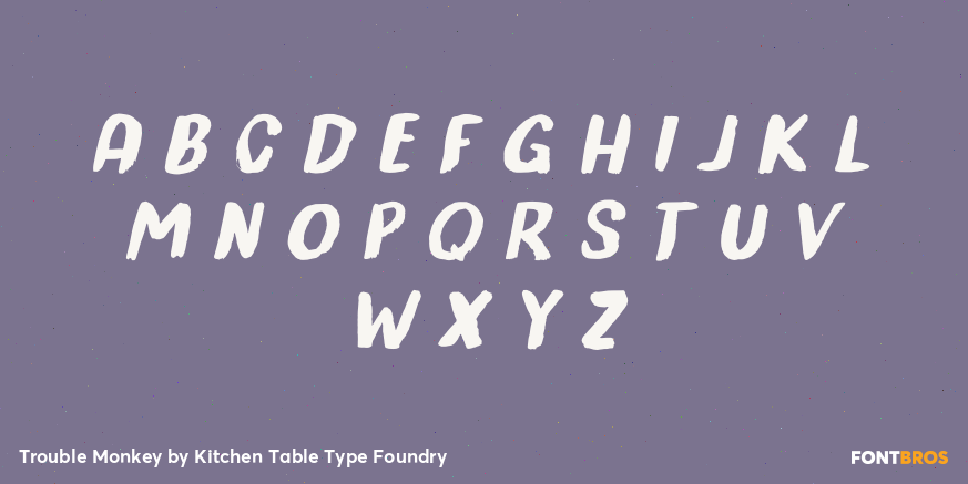 Trouble Monkey Font Poster #1