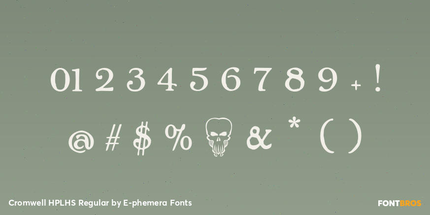 Cromwell HPLHS Regular Font Poster #4