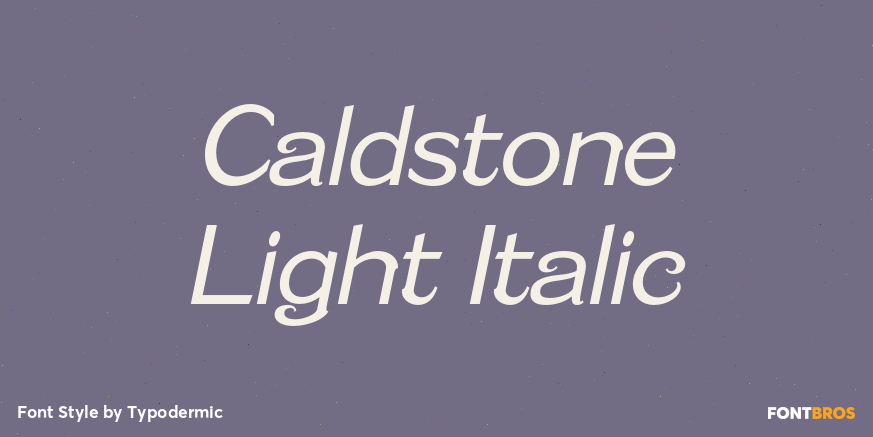 Caldstone Light Italic Poster