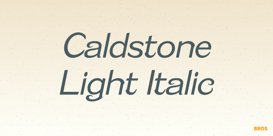 Caldstone Light Italic Poster