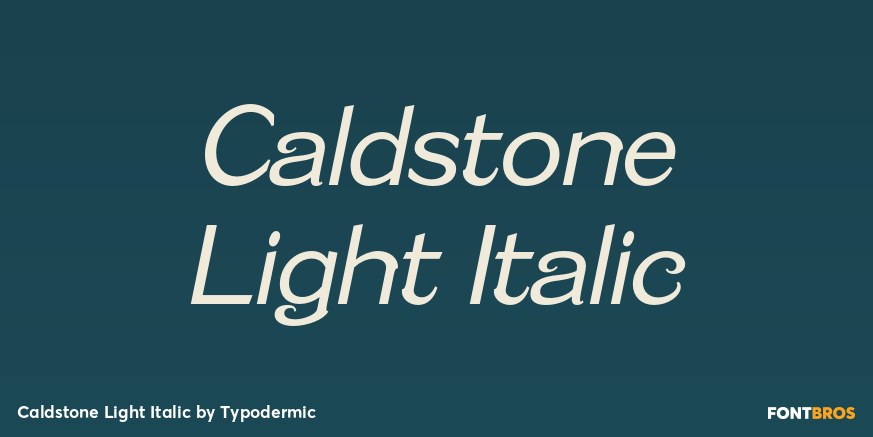 Caldstone Light Italic Poster