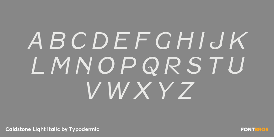 Caldstone Light Italic Font Poster #1