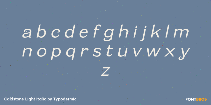 Caldstone Light Italic Font Poster #1