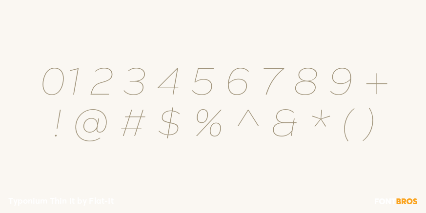 Typonium Thin It Font Poster #4