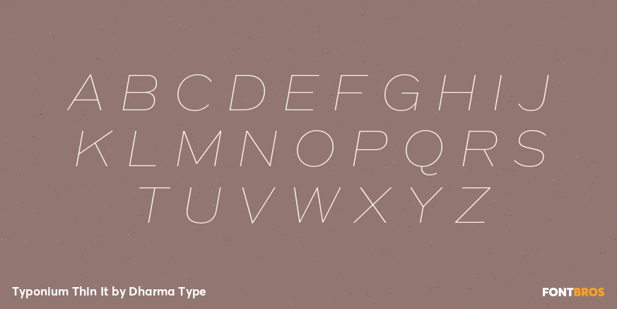 Typonium Thin It Font Poster #2