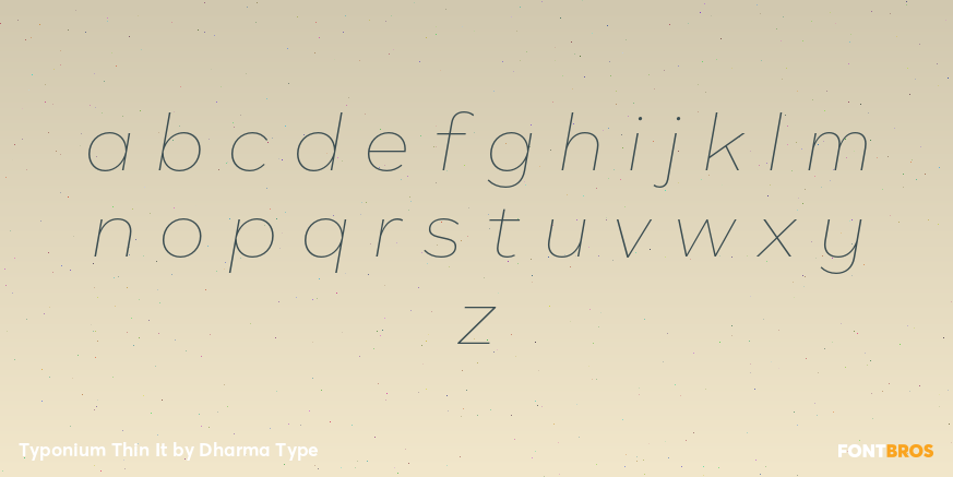 Typonium Thin It Font Poster #3