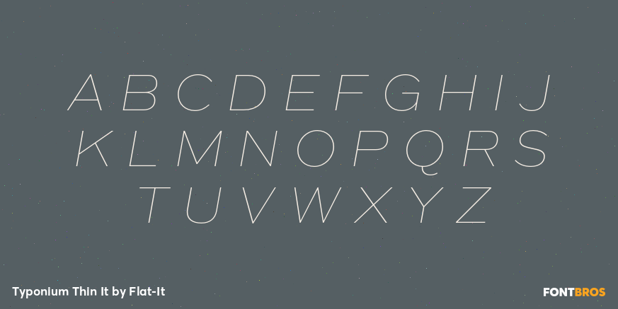 Typonium Thin It Font Poster #2