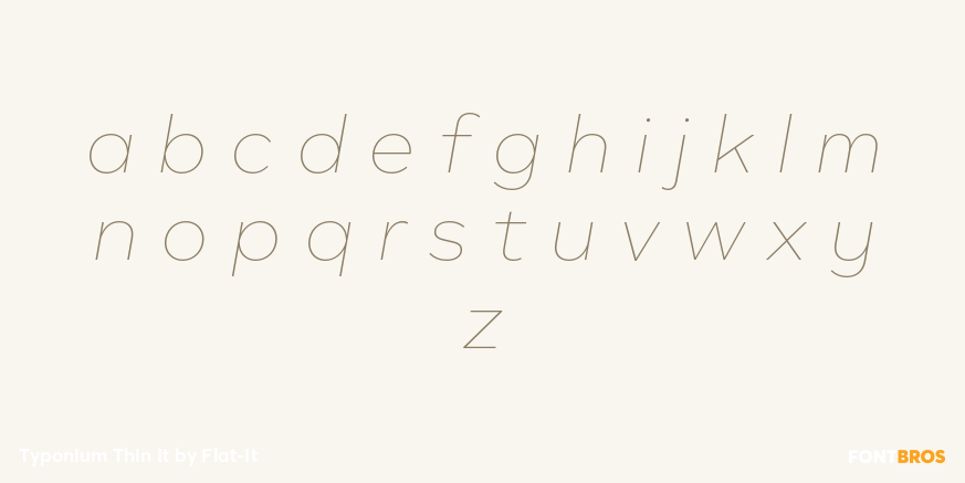 Typonium Thin It Font Poster #3
