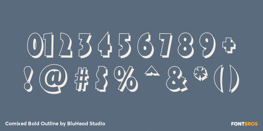 Comixed Bold Outline Font Poster #1