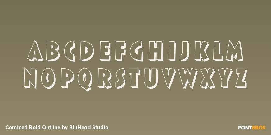 Comixed Bold Outline Font Poster #1
