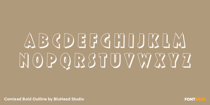 Comixed Bold Outline Font Poster #1