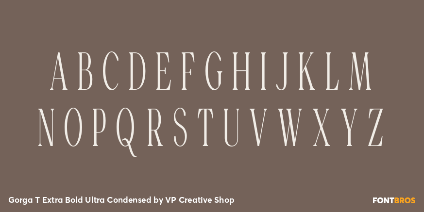 Gorga T Extra Bold Ultra Condensed Font Poster #2