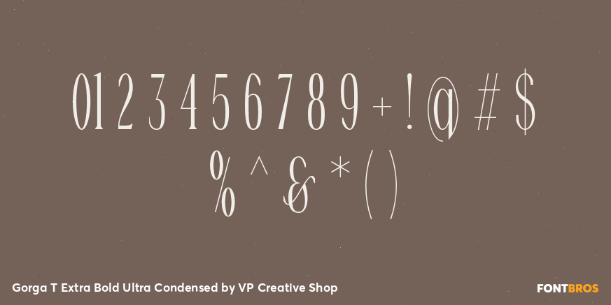 Gorga T Extra Bold Ultra Condensed Font Poster #4