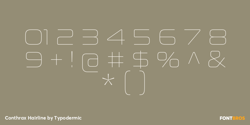 Conthrax Hairline Font Poster #4