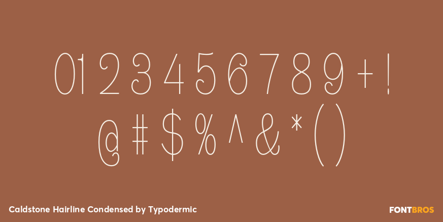 Caldstone Hairline Condensed Font Poster #1