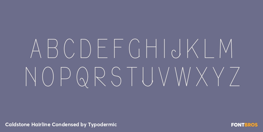 Caldstone Hairline Condensed Font Poster #1