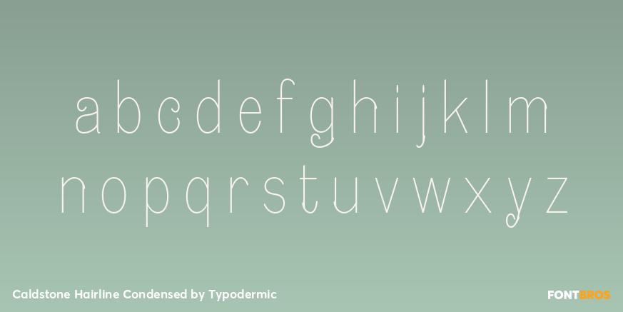 Caldstone Hairline Condensed Font Poster #1
