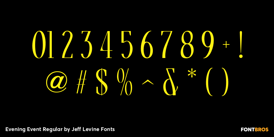 Evening Event Regular Font Poster #4