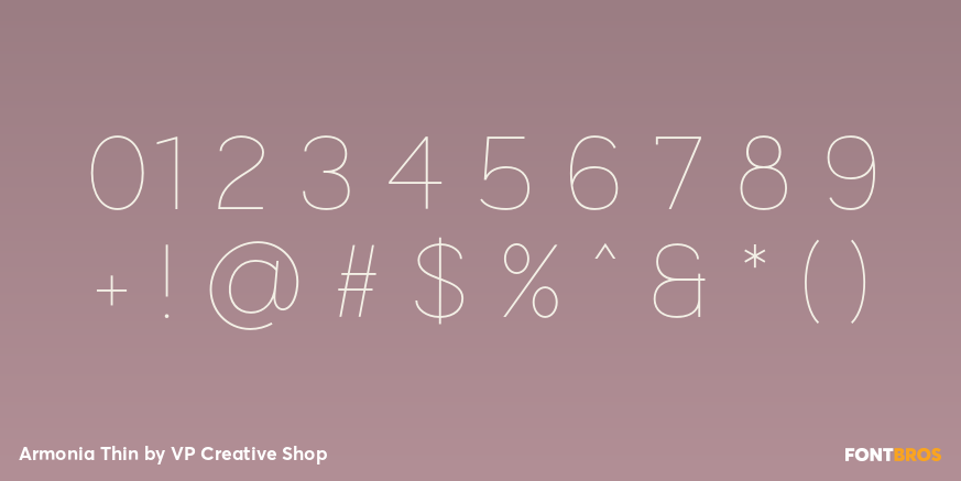 Armonia Thin Font Poster #4