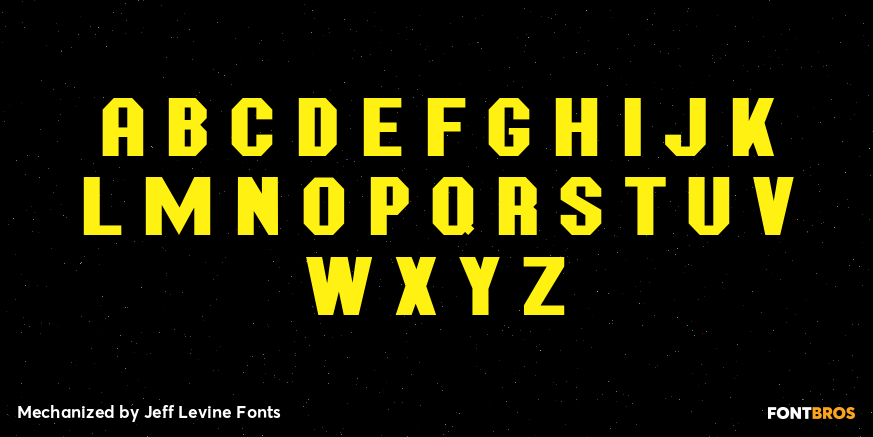 Mechanized Font Poster #3