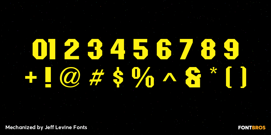 Mechanized Font Poster #4