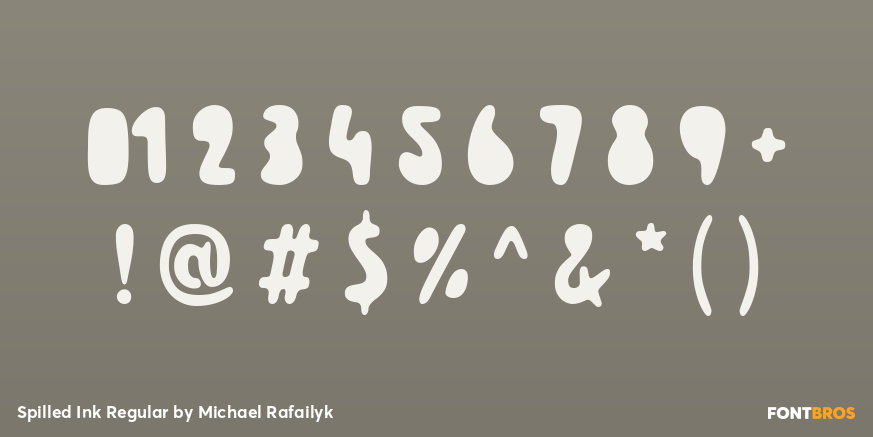 Spilled Ink Regular Font Poster #1