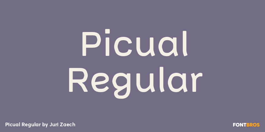 Picual Regular Font Poster