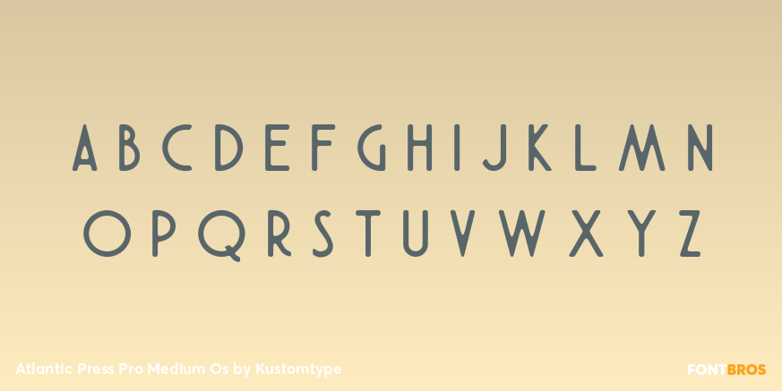 Atlantic Press Pro Medium Os Font Poster #3
