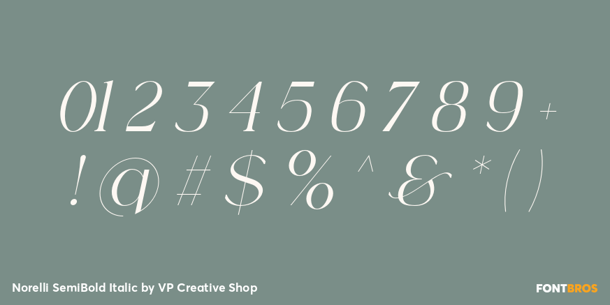 Norelli SemiBold Italic Font Poster #4